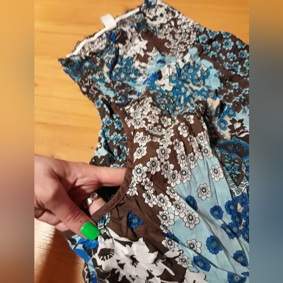 Teal mini flower summer dress - Picture 5 of 5